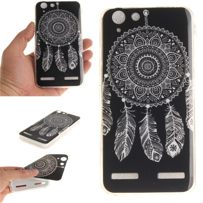 

Black wind chimes Pattern Soft Thin TPU Rubber Silicone Gel Case Cover for Lenovo VIBE K5