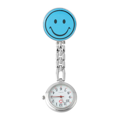 

Smile Face Nurse Fob Watch Clip Watch Medical Use Pocket Quartz Clasp Watch
