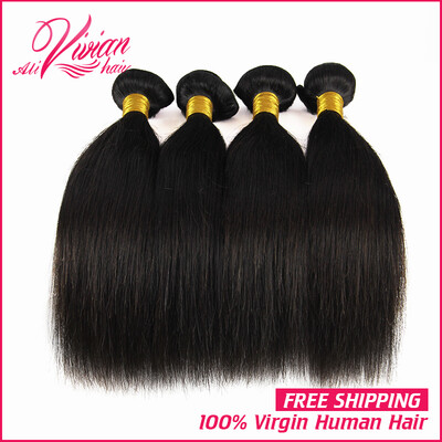 

Brazilian Virgin Hair Straight 4 Bundles Unprocessed Brazilian Hair weave Bundles 8A Hair