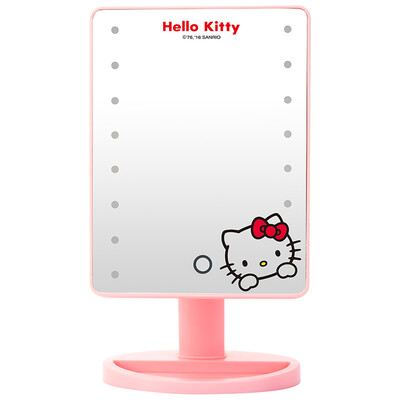 

HELLO KITTY square LED lights make - up mirror cute owl printing desktop makeup mirror KT1827