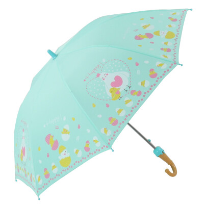 

Jingdong supermarket] paradise umbrella happy childhood high-density hit cloth children straight pole sunny umbrella bear leek 13007E