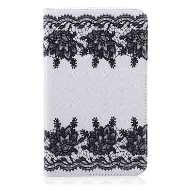 

Lace Style Embossing Classic Flip Cover with Stand Function and Credit Card Slot for SAMSUNG GALAXY Tab 4 T230