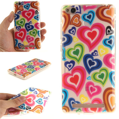 

Colorful love Pattern Soft Thin TPU Rubber Silicone Gel Case Cover for XiaoMi Red mi 3