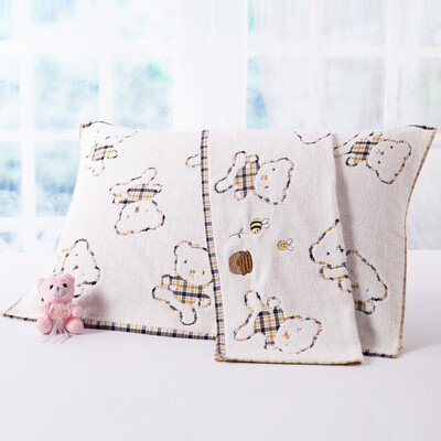 

Gold towel home textile cotton double twist cartoon pillow pillow two loaded yellow 129g bar 52 76cm