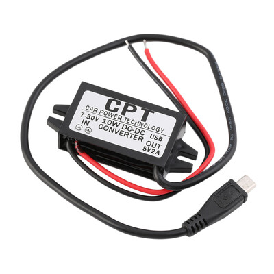 

Водонепроницаемый 7-50V к 5V 2A микро USB конвертер регулятором Step Down мощность автомобилей