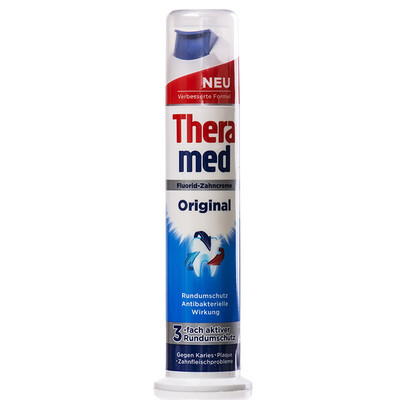 

Henkel Schwarzkopf (Theramed) твердый кариес зубной пасты 100мл толчок синий (импорт из Европы)