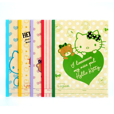 

Nakabayashi Hello Kitty - naughty bear Japanese import logic B5 30 line binding notepad soft copy -93-5P 5 sets