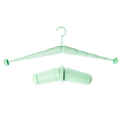 

Benjani Wheat Washing Series Traveling Portable Folding Hanger With Clip Multi-function Magic Telescopic Clothes Patch Color Random