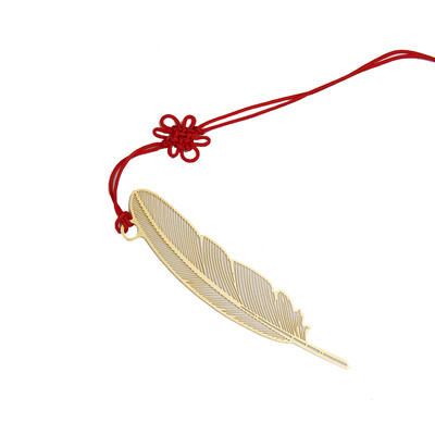

Shaoxi culture Korean creative metal hollow bookmarks gold feathers birthday cards Christmas creative gifts