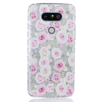 

More roses Pattern Soft Thin TPU Rubber Silicone Gel Case Cover for LG G5