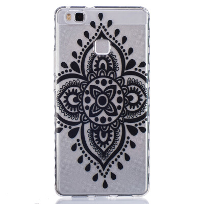 

Black Chinese knot Pattern Soft Thin TPU Rubber Silicone Gel Case Cover for HUAWEI P9 Lite