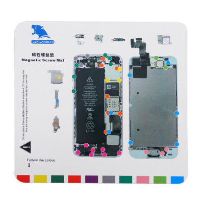 

Профессиональный магнитный винт Mat техник руководство по ремонту Pad для iPhone 5 5S