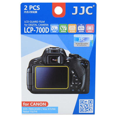 

JJC LCP-700D Canon EOS 700D special camera film screen protective film high permeability through scratch screen protective film 2 sets