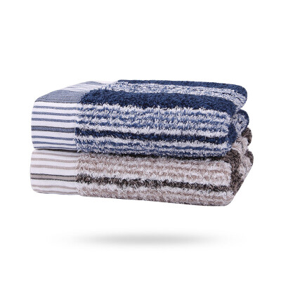 

Xinzuo preferred life master high-spun yarn soft cotton towel two pieces of soft water-absorbing blue coffee 106g Article 34 78cm