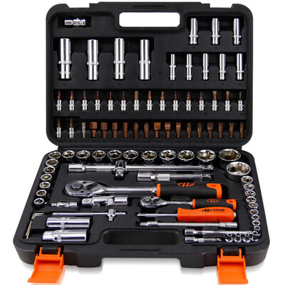 

Huafeng Jarrow HF-81094A 94 sets of sets of auto repair tool sets of car care tools set 63 125mm series ratchet wrench sleeve sets