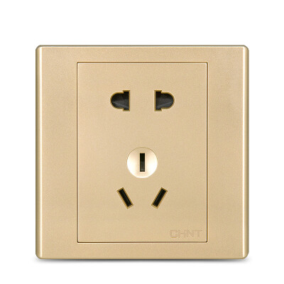 

Zhengtai (CHNT) socket panel switch socket five hole socket 12 only installed 10A champagne gold 7C series NEW7-C11102