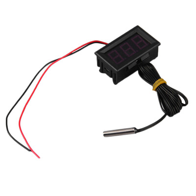 

Red DC12V Digital Thermometer With Temp Probe Temperature LED Detector