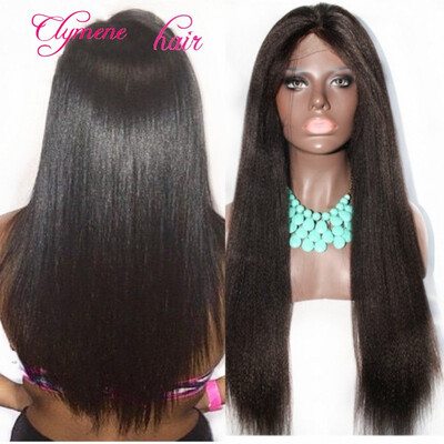 

Fashion light yaki straight Full lace Wigs Glueless Human hair Virgin Unprocessed Full Lace Brazilian Wigs with baby hair