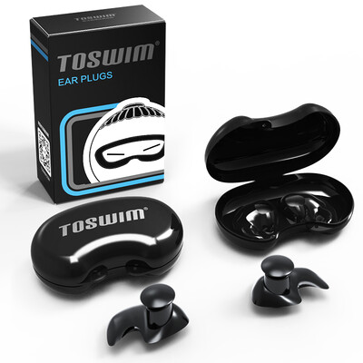 

TOSWIM (TOSWIM) swimming waterproof earplugs adult children bathing swimming with the prevention of ear otitis ear plugs TS61960299 cuttlefish black small