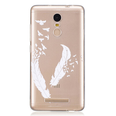 

Feather Dress girl Pattern Soft Thin TPU Rubber Silicone Gel Case Cover for XIAOMI RedMi Note3