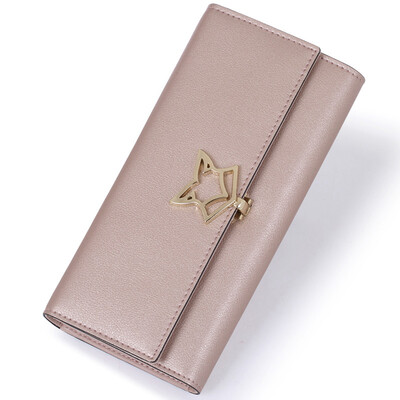 

Golden Fox (FOXER) new lady wallet long Europe and the United States version of multi-functional solid gold fox buckle wallet wallet 241054F8W rose gold