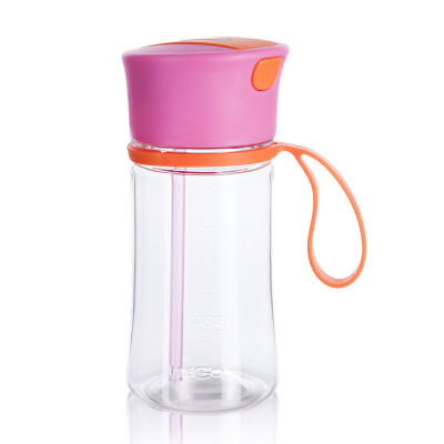 

Jingdong Supermarket] MiGo children's straws come hand cups portable leak-proof kettle with creative plastic water cups pupils sports cups yellow