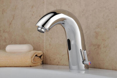 

Hands Free Automatic Sensor Faucet Cold and Hot Single Handle Bathroom Electrical Basin Robinet