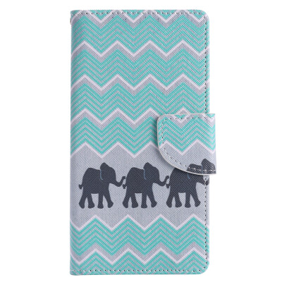 

Elephant Design PU Leather Flip Cover Wallet Card Holder Case for SONY XZ