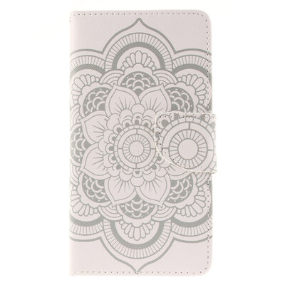 

White flowers Design PU Leather Flip Cover Wallet Card Holder Case for ASUS ZenFone 2