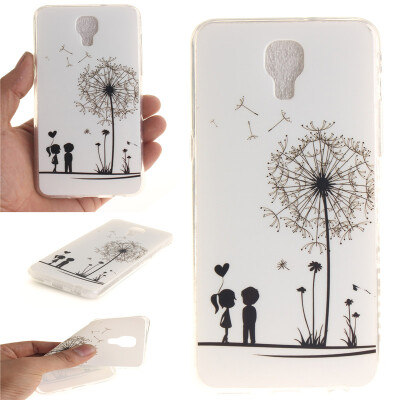 

Lovers&dandelion Pattern Soft Thin TPU Rubber Silicone Gel Case Cover for LG X Screen