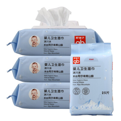 

gb good boy marine water infants health hygiene wipes 80 tablets * 8 packets + hand wipes 25 tablets * 4 packs
