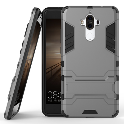 

Серый Slim Robot Armor Kickstand Ударопрочный жесткий корпус из прочной резины для HUAWEI Mate 9