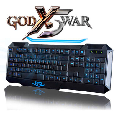 

Ergonomic design LED color Backlight Gaming Keyboard USB Powered for Desktop Laptop