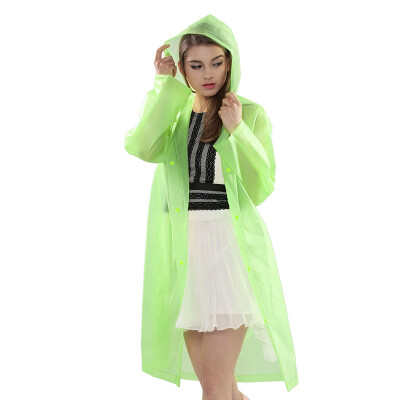 

TianTang EVA Rain coat poncho Transparent frosted raincoat outdoor travelling raincoat