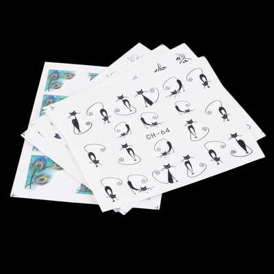 

6 Sheet Nail Art аксессуары воды Передает наклейки Таблички DIY украшения