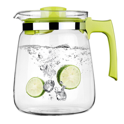 

lilac 2L glass Qingyu pot large cold pot fruit juice pot S23 (color random delivery