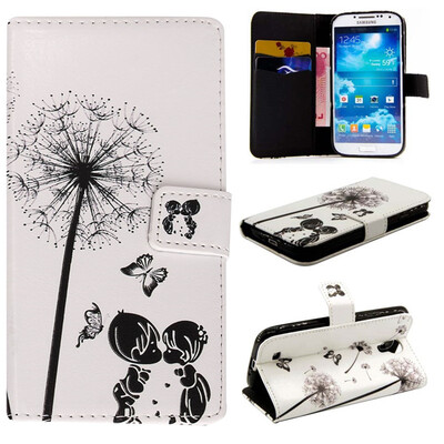 

Children&dandelion Design PU Leather Flip Cover Wallet Card Holder Case for SAMSUNG Galaxy S4 I9500