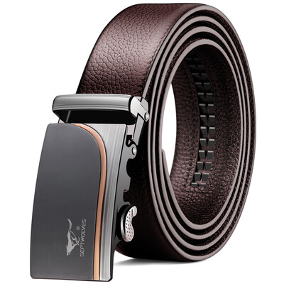 

SEPTWOLVES Mens Automatic Buckle Business Leather Belt