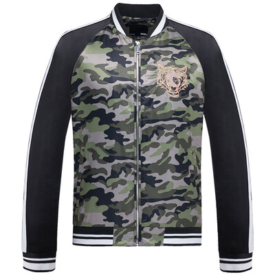 

Semir (Semir) Мужская мотоцикл стиль панк камуфляж вышитые тигр печати платье и черные зеленые тона 0194 M 19316081344