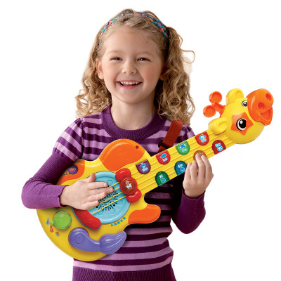 

VTech Vtech Giraffe Guitar Children's Guitar Toy Musical Instruments Little Guitars Girls & Girls Mini Guitar Music