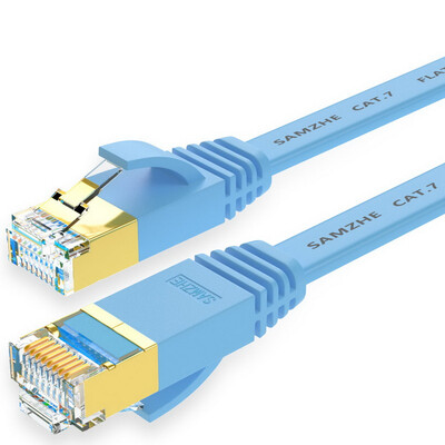 

Shanze (SAMZHE) CAT-703B семь CAT7 плоская кабельная сеть позолоченная экранированная витая пара сетевой кабель компьютерная перемычка 7 категории готовый кабель синий 3 метра