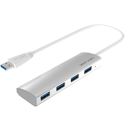 

Wavlink WL-UH3047 USB3.0 ультра-высокоскоростной 4-портовый концентратор HUB алюминиевый сплав перетащил четыре разветвителя ноутбука