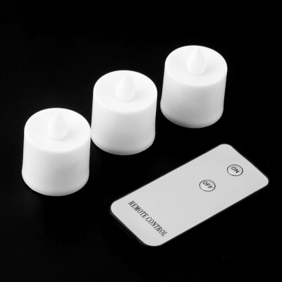 

3pcs LED Electronic Flameless Smokeless Candle Lights With Remote Control