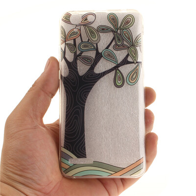 

Hand painted trees Pattern Soft Thin TPU Rubber Silicone Gel Case Cover for Lenovo Vibe K5
