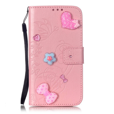 

Pink Flower Design PU Leather Flip Cover Wallet Card Holder Case for SAMSUNG S3