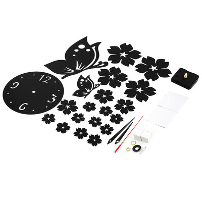 

DIY Modern Clock Mirror Wall Room Butterfly Decal Decor Vinyl Art Sticker