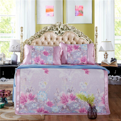 

Yu Zhaolin Liangxi printing double-sided foldable ice silk seats three-piece spring flowers 18 meters bed