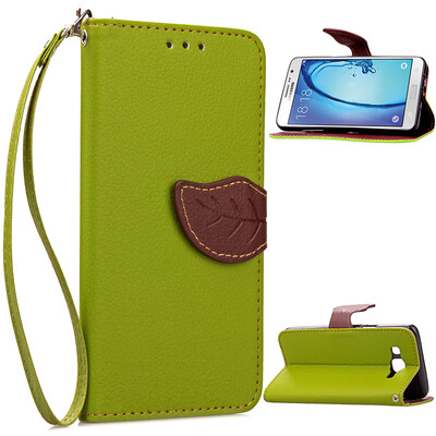 

Green Design PU Leather Flip Cover Wallet Card Holder Case for Samsung Galaxy On7/G6000
