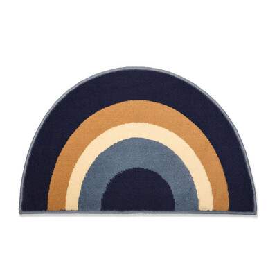 

Jingdong supermarket wealthy FOOJO Wilton woven semi-circular mat mat 50 80cm Prussia