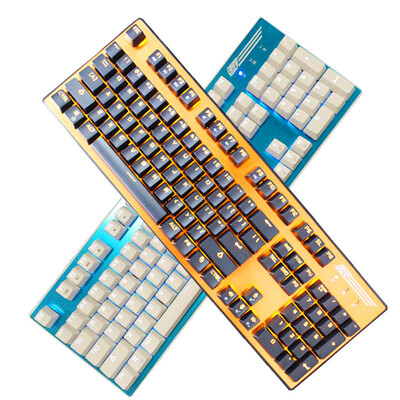 

104 ключ зеленой оси механические клавиатуры полный ключ нет сплава конфликт проволоки игра клавиатура все металлические